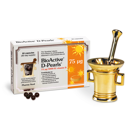 Bio Active D Pearls 80 pack, Vitamn D3, Immune support, Muscle support, Leahys Pharmacy