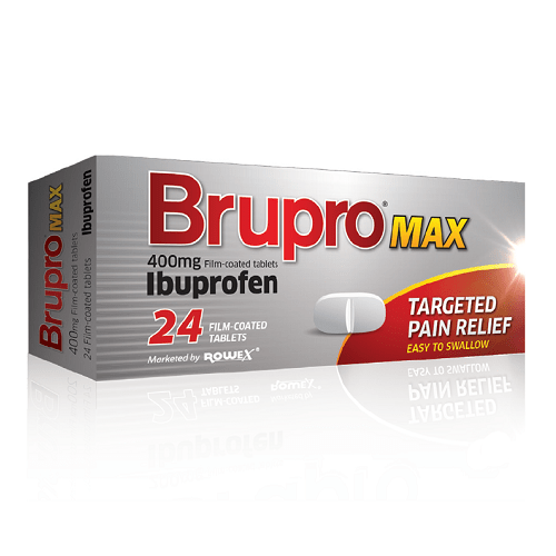 Brupro Max 400mg Tablets  24 Pack, Pain relief, Cold, Flu, Leahys Pharmacy 