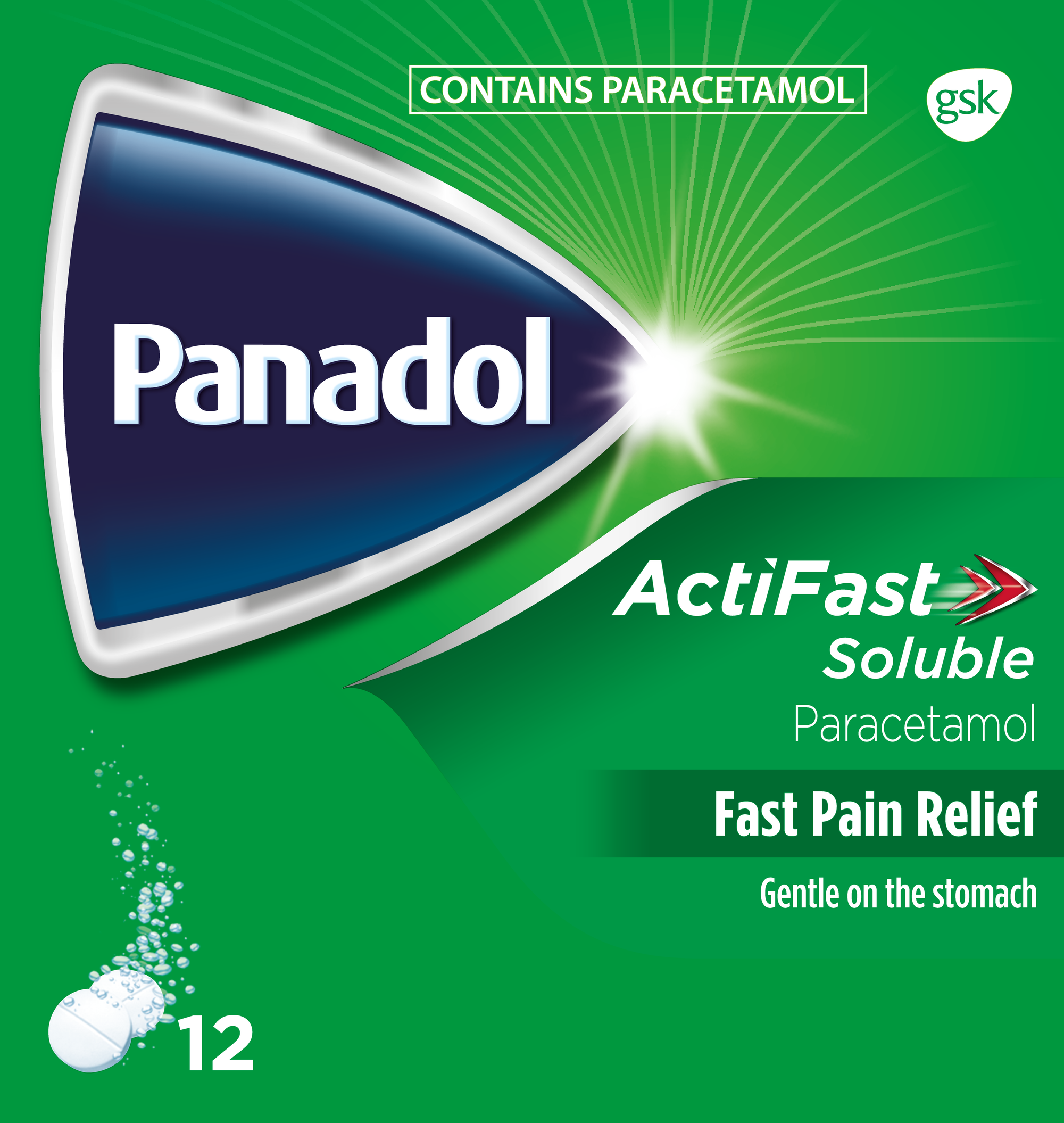 Panadol ActiFast 500mg Soluble Tablets, Leahys pharmacy