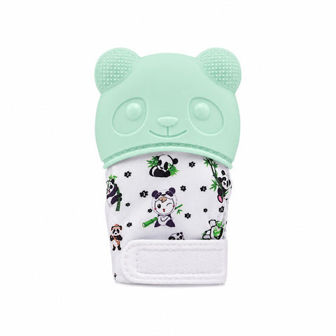 Happy Baby Panda Teething Mitt Green