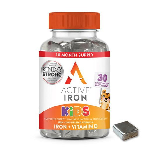 Active Iron for Kids Chews 7mg Blackcurrant 30 Pack