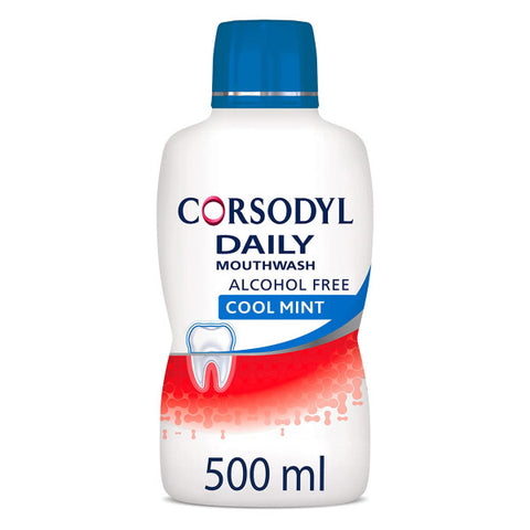 Corsodyl Daily Cool Mint Alcohol Free 500ml — Corsodyl