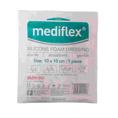 Mediflex Silicone Foam Dressing 10cmx10cm — Mediflex