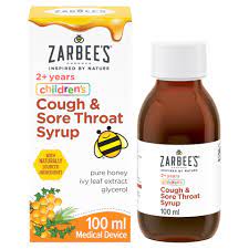 ZARBEES COUGH & SORE THROAT SYRUP 2+ YEARS 100ML