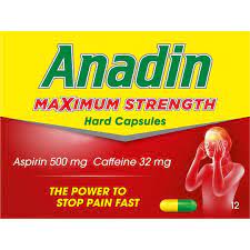 ANADIN MAX STRENGHT CAPSULES 12S 309613