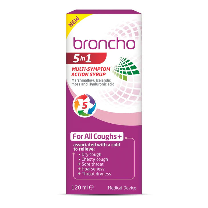 BRONCHO 5 IN 1 MULTI SYMPTOM ACTION SYRUP 200ML