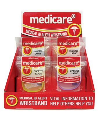 Medicare Diabetes Wristband Small Medium Large XL