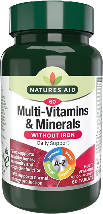 NATURES AID MULTI-VITAMINS & MINERALS WITHOUT IRON 765177