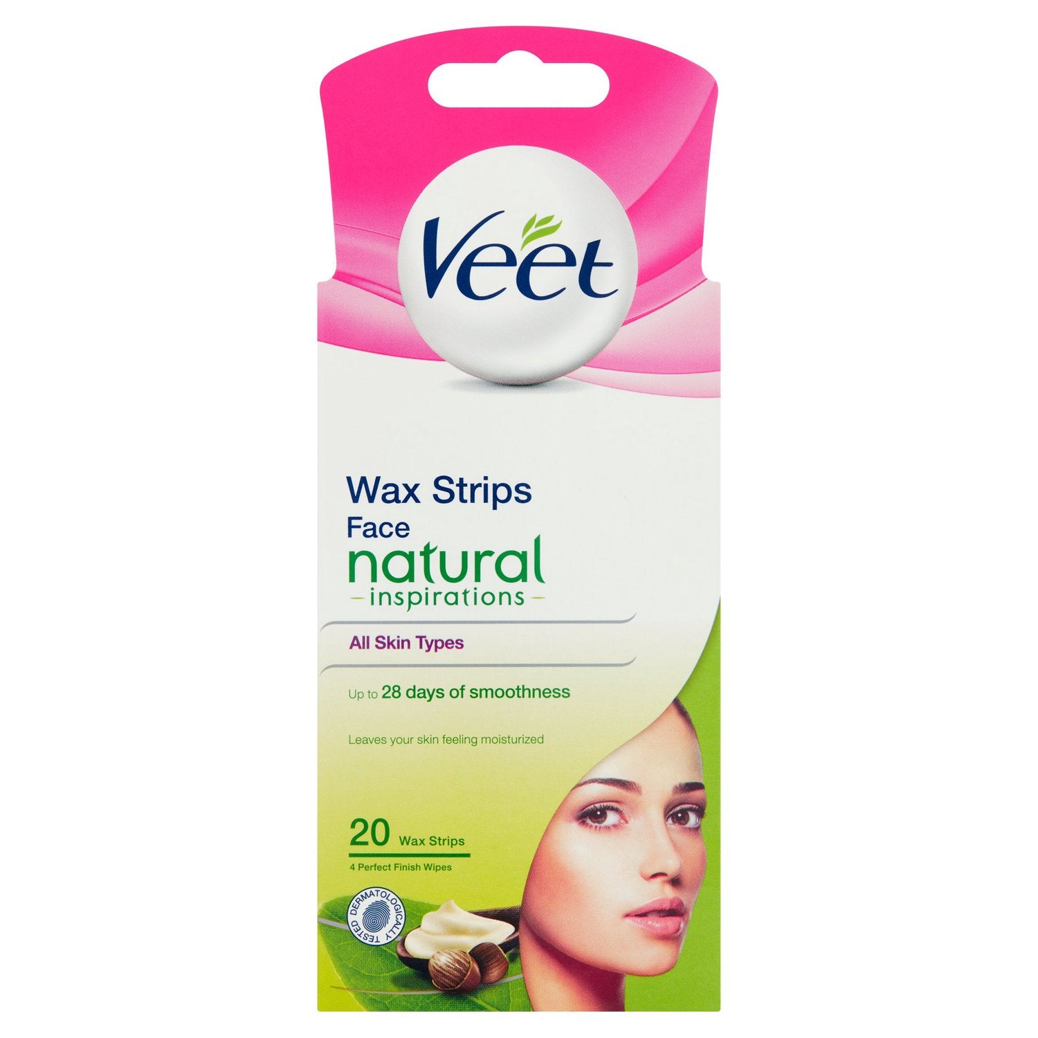 VEET NATURAL INSPIRATIONS FACE PRECISION WAX STRIPS 20S 765004