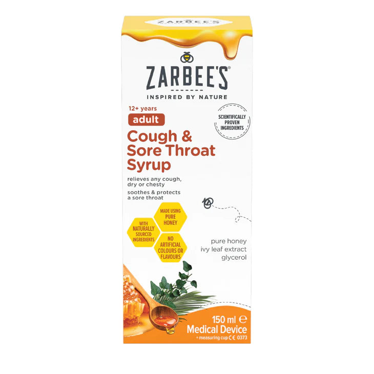 ZARBEES ADULT COUGH & SORE THROAT 150ML 794450
