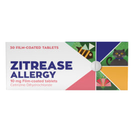 ZITREASE ALLERGY 10MG FILM COATED TABLETS 30S 792418