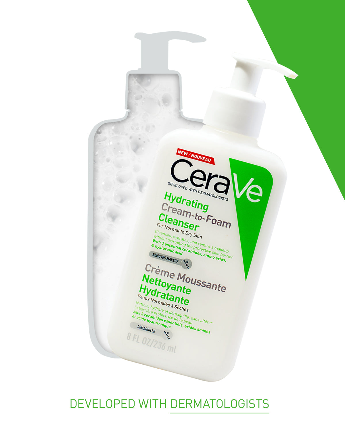 CeraVe hydrating cream to foam cleanser, Dry skin, Leahys pharmacy