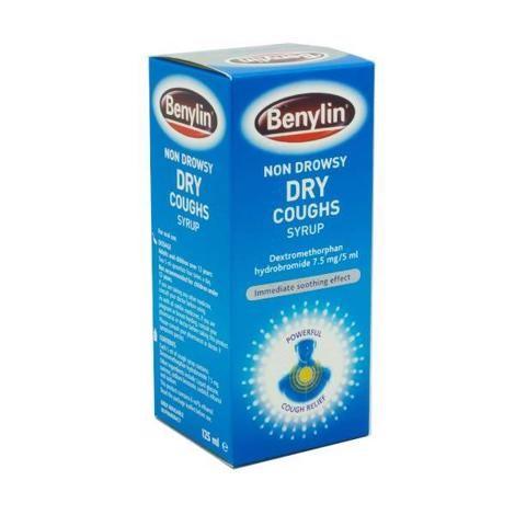 Benylin NonDrowsy Dry Cough Syrup  125ml, Leahys Pharmacy