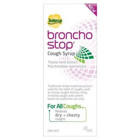 Bronchostop Cough Syrup 200ml, Dry cough, Chesty cough, Leahys Pharmacy