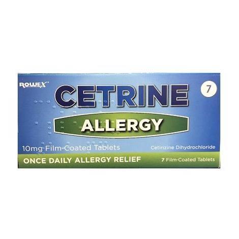 Cetrine Allergy 10mg Tablets  7 Pack, Hayfever, Leahys pharmacy