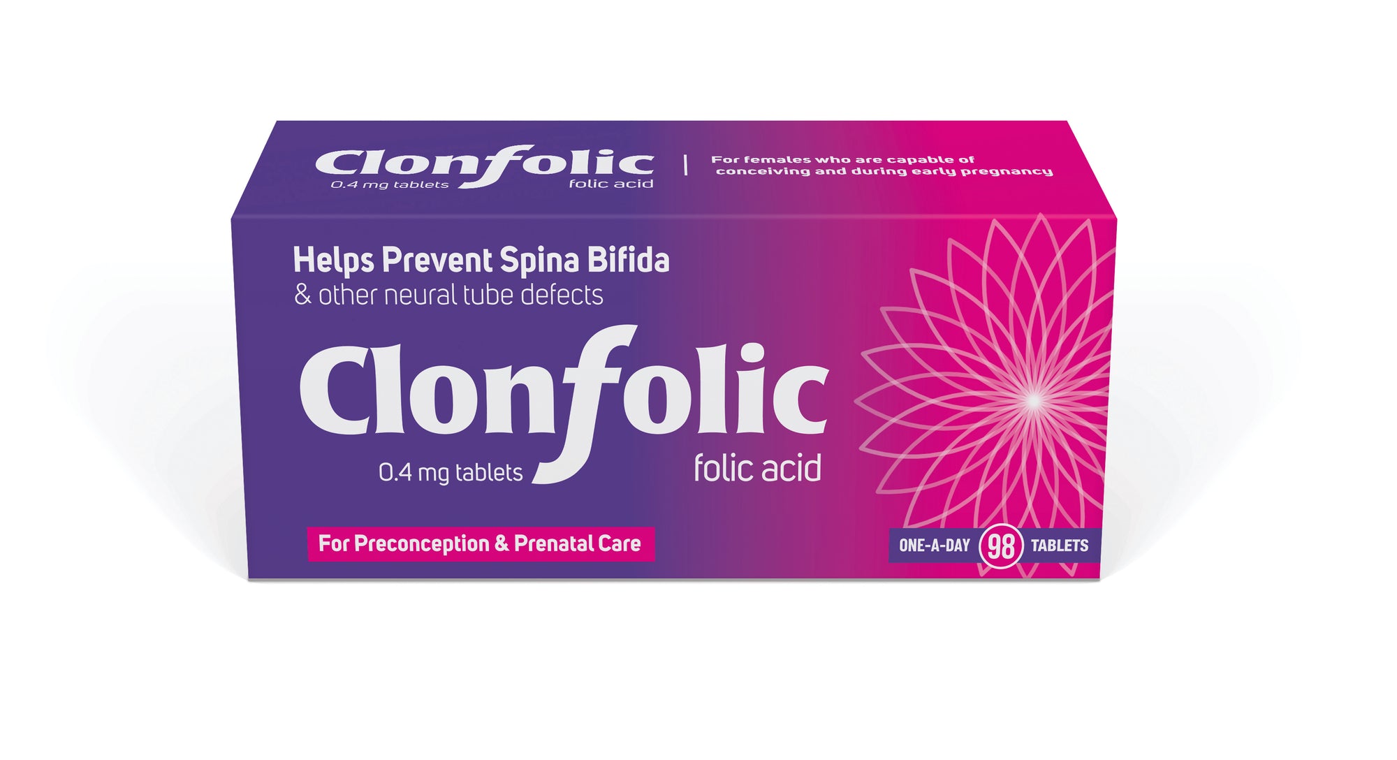 Clonfllic folic acic tablets 98 pack, Leahys pharmacy