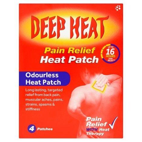 Deep Heat Patches  4 Pack Muscle pain, Leahys pharmacy