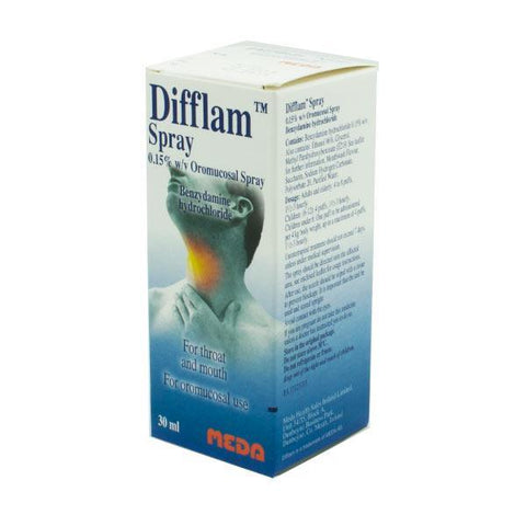 Difflam Spray 0.15%  30ml, Throat pain, Leahys pharmacy