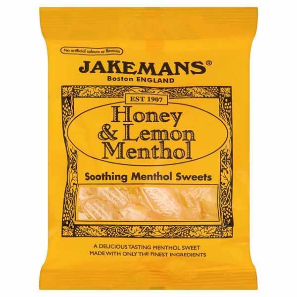 Jakemans Honey and Lemon Lozenges  100g, Menthol sweets, Leahys pharmacy