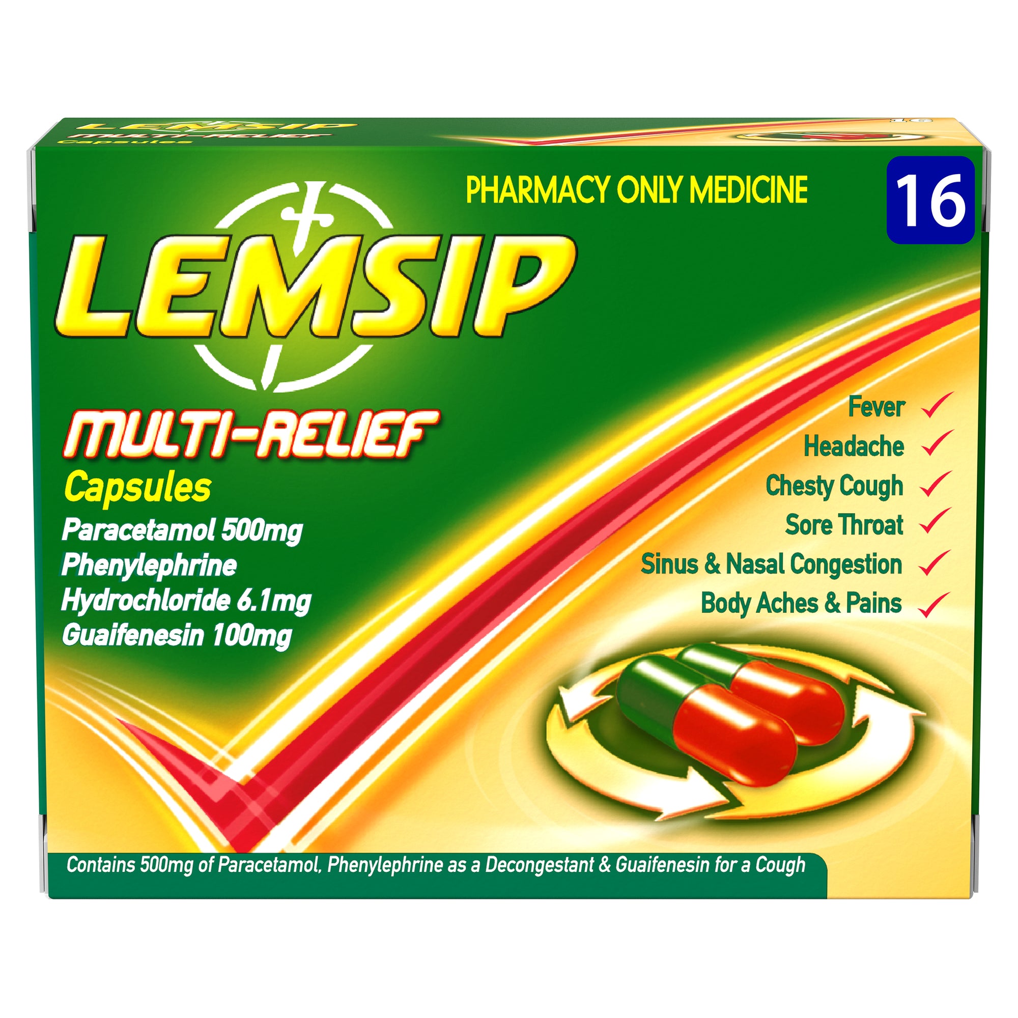 Lemsip Multi-relief Capsules 16, Leahys pharmacy