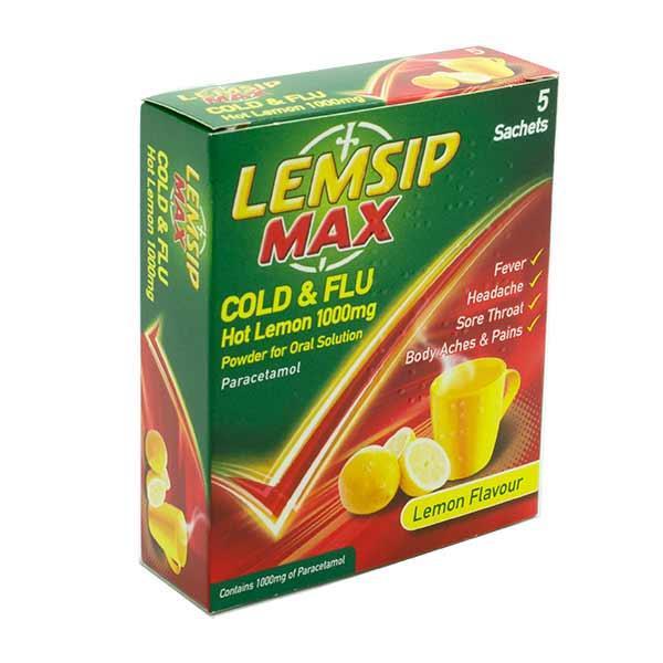 Lemsip Max Cold and Flu 1000mg  5 Pack, Leahys pharmacy