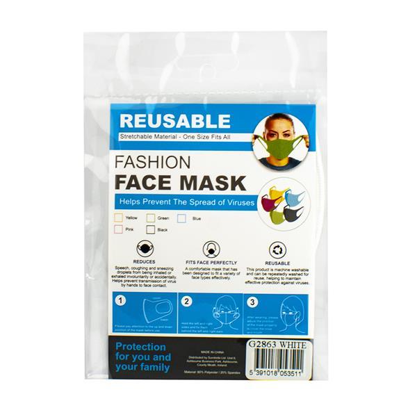 Reusable Face Mask  White, Leahys pharmacy