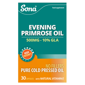 Sona evening primrose oil 50mg 10% GLA, Leahys pharmacy