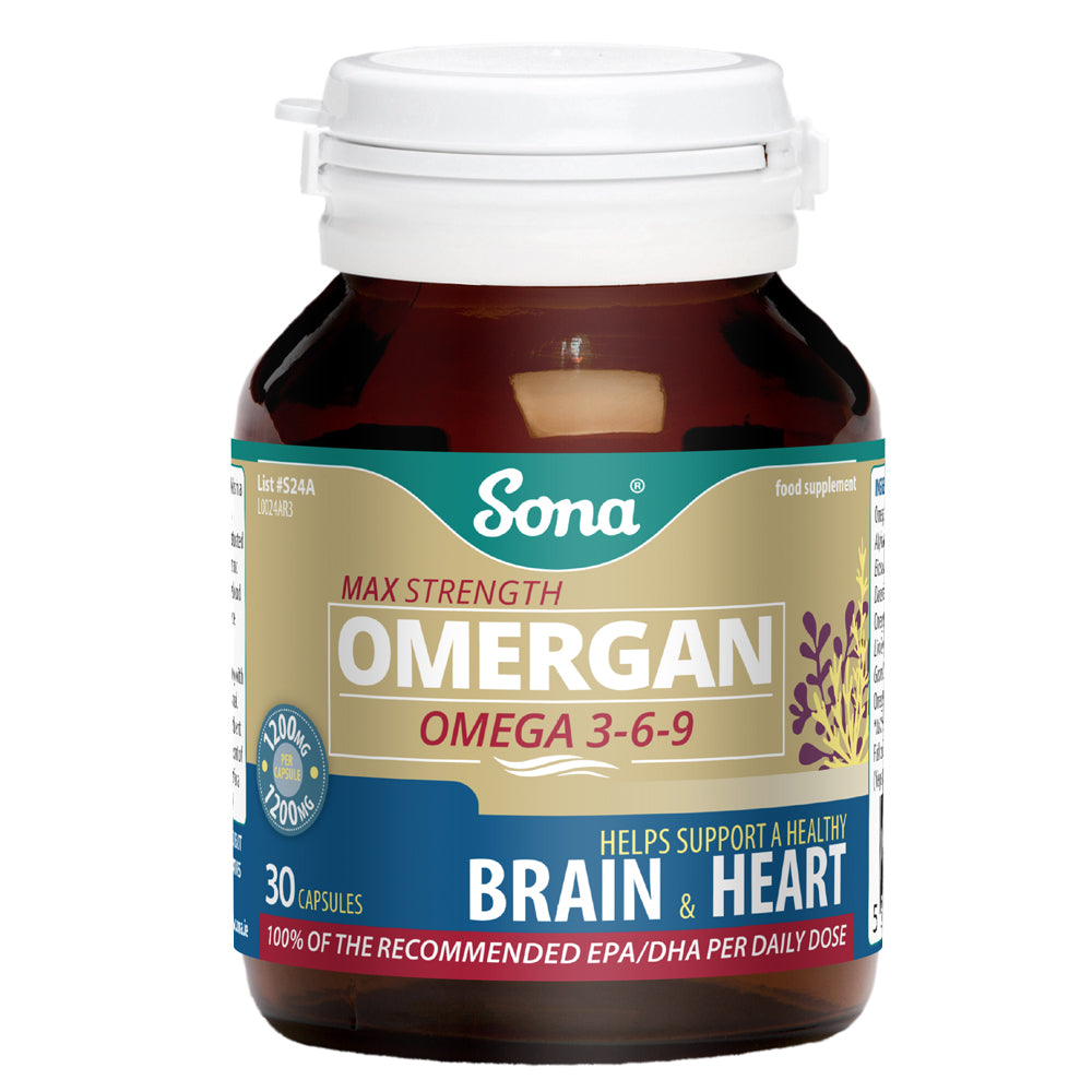 Sona omergan, Omega 3-6-9, Brain health, Heart health, Leahys pharmacy