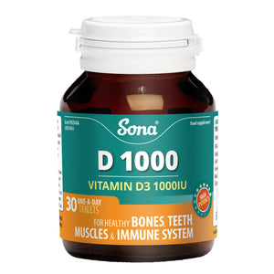 Sona vitamin D 1000, Bone health, Immune support, Leahys pharmacy