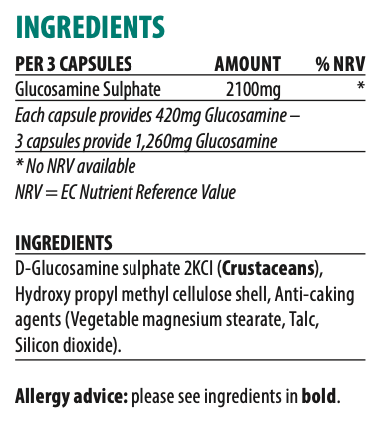 Sona glucosamine sulphate 700mg, Joint health, Leahys pharmacy 