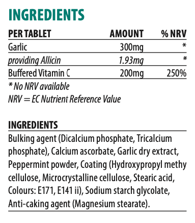 Sona garlic & vitamin 3 60 pack, Heart health, Leahys pharmacy