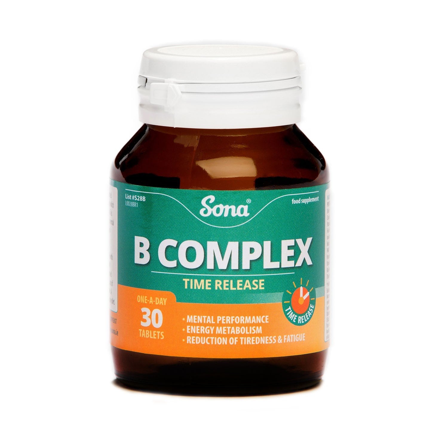 Sona B Complex Time Release 30 Pack, Leahys pharmacy, Tiredness, Leahys pharmacy