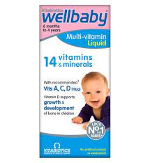 VITABIOTICS WELLBABY INFANT LIQUID 4 MONTHS - 4 YEARS 150ML 711327