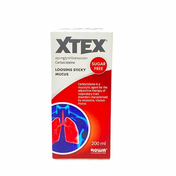 XTEX 250MG/5ML CARBOCISTEINE ORAL SOLUITON 200ML 784839