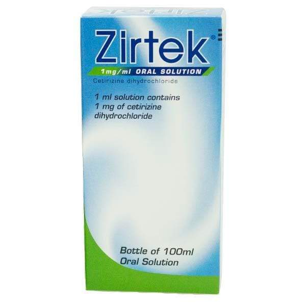 Zirtek 1mg/ml Oral Solution 100ml, Allergies, Leahys pharmacy