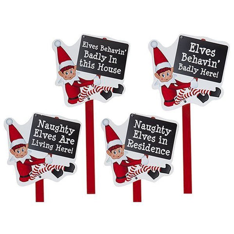 ELF WOODEN GARDEN SIGN 25CM