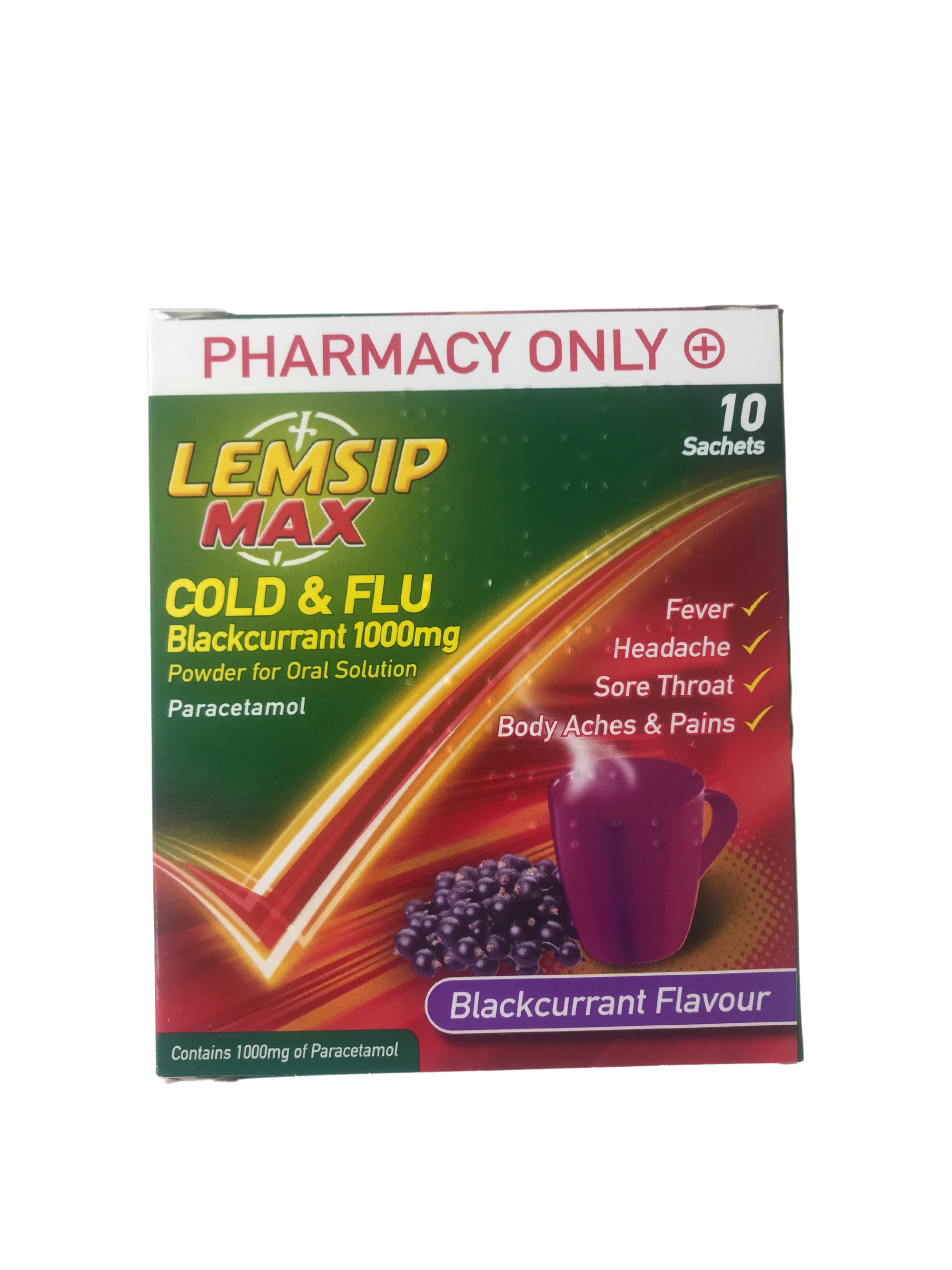 Lemsip Max Cold & Flu Blackcurrant 10 Pack, Leahys pharmacy