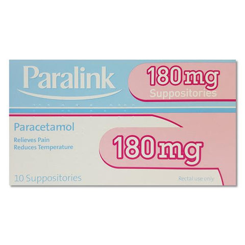 PARALINK 180MG SUPPOSITORIES 10S 186740